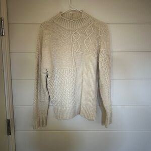 American Eagle Rory Gilmore Cream Cable Knit Sweater
